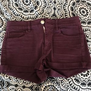 Maroon American Eagle shorts
